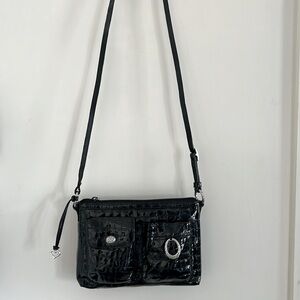 Brighton Cher Modern Black Patent Croc Pattern
Small Crossbody Bag